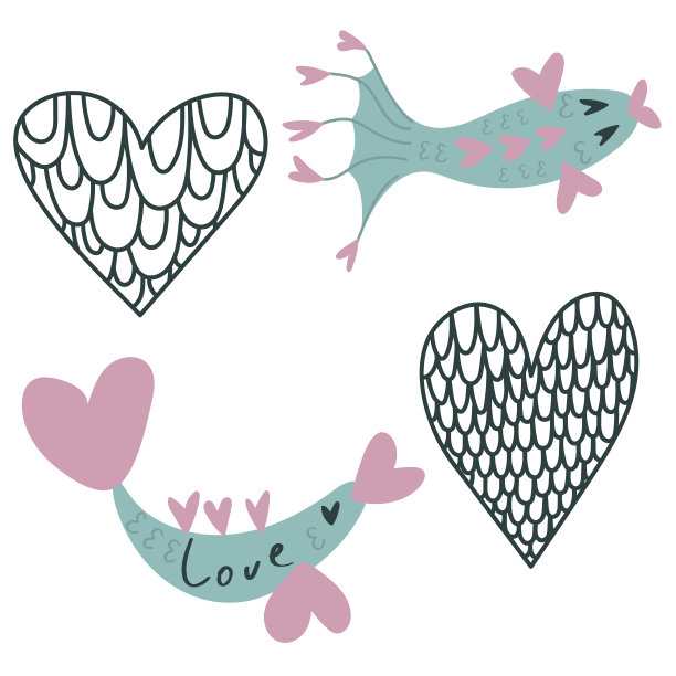 鱼鳞纹logo