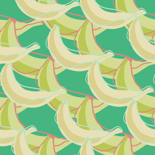 清新蓝绿棕榈叶图案背景