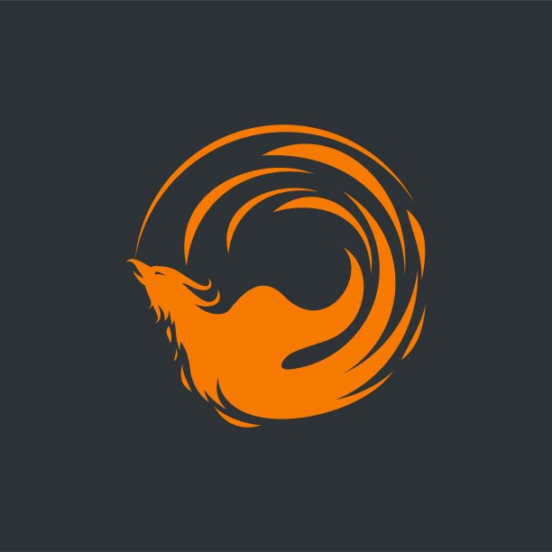 金红色凤凰插画