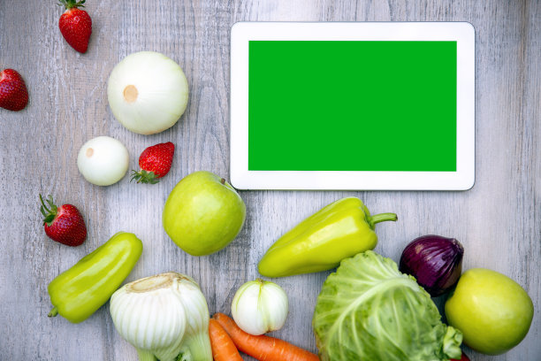 绿色清新小程序app生鲜蔬菜