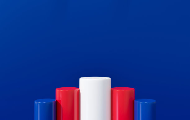 红色会议背景板