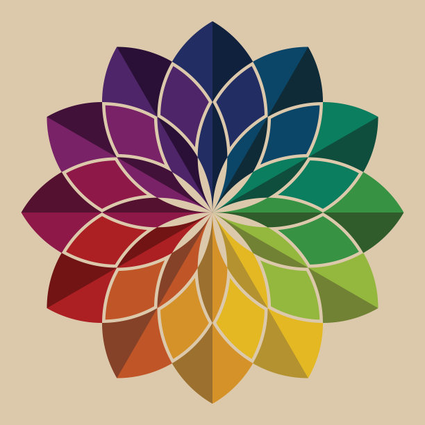 绿黄渐变圆形花纹图案