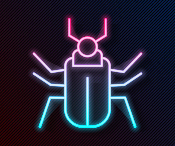 发光眼睛生物特写