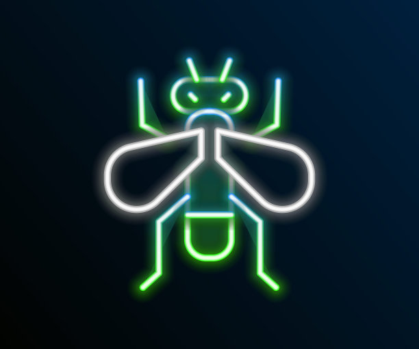 发光眼睛生物特写