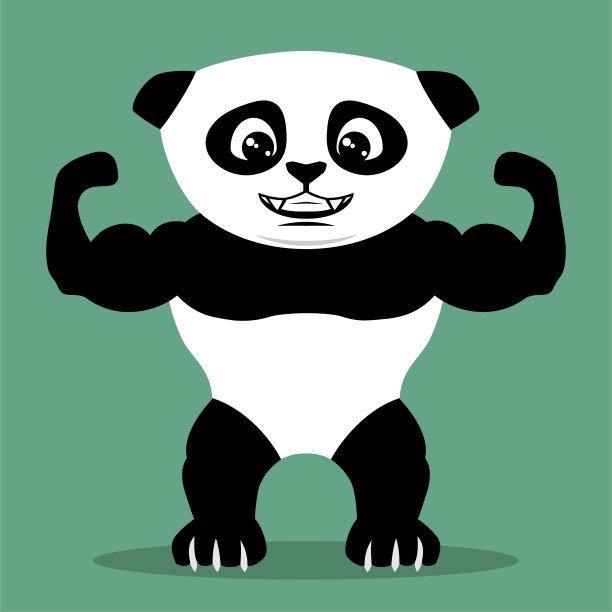 举重的熊猫
