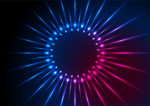 紫色光圈背景霓虹背景