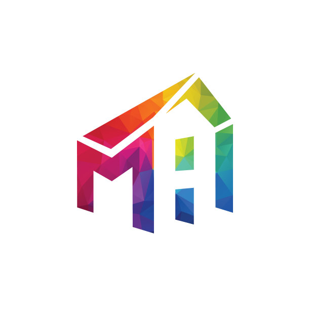 m字母logo门窗标志设计