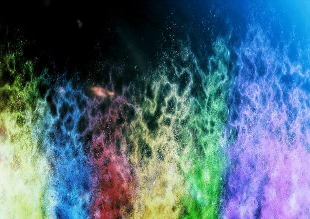 炫彩流动的火焰抽象图案