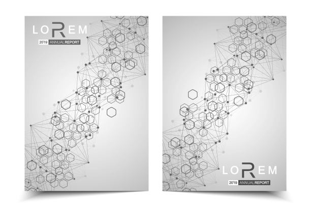 分子结构生物科技画册封面