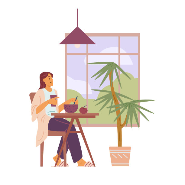 日常生活场景插画