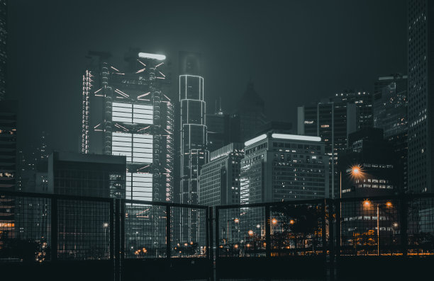 香港城市背景剪影素材