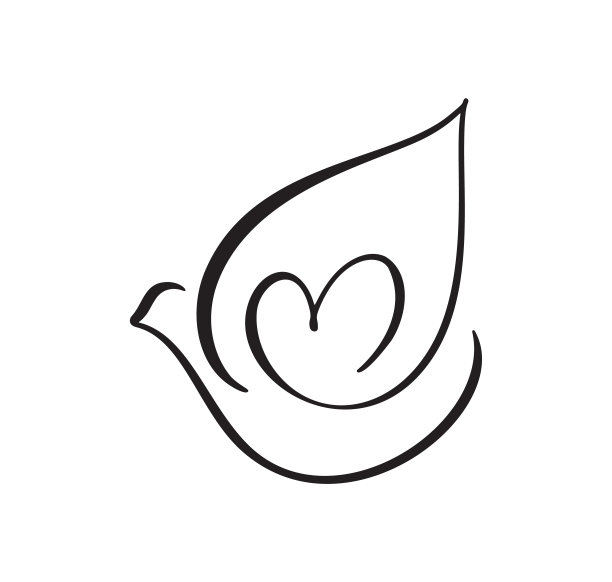 爱心爱情鸟logo
