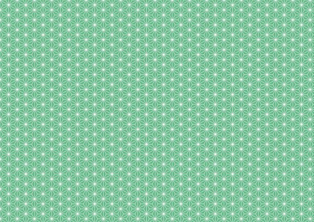 蓝绿几何六边形无缝图案