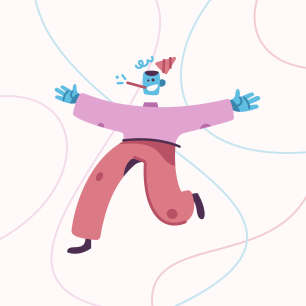 动态姿态卡通吉祥物造型