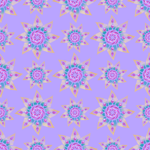 精美圆形渐变花纹图案