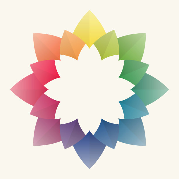 绿黄渐变圆形花纹图案