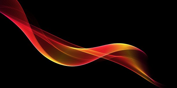 蓝色动感飘逸线条背景图