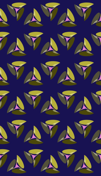 精美紫色绿色圆形花纹图案