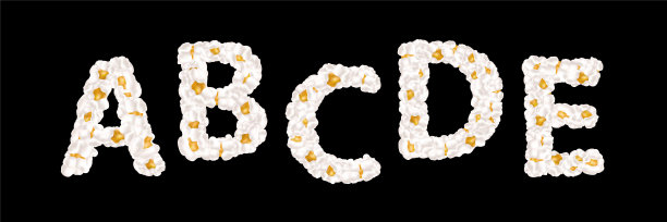 爆米花设计字体