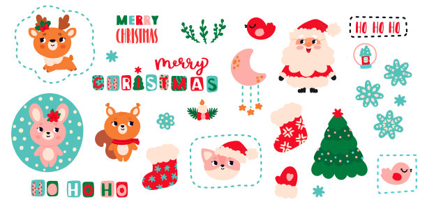 圣诞节卡通贴纸