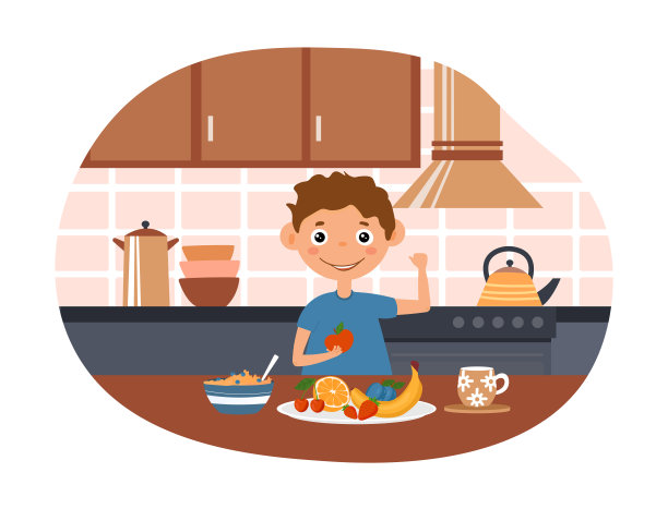 幼儿儿童水果插画