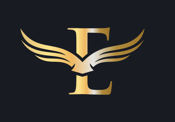 e字母logo翅膀