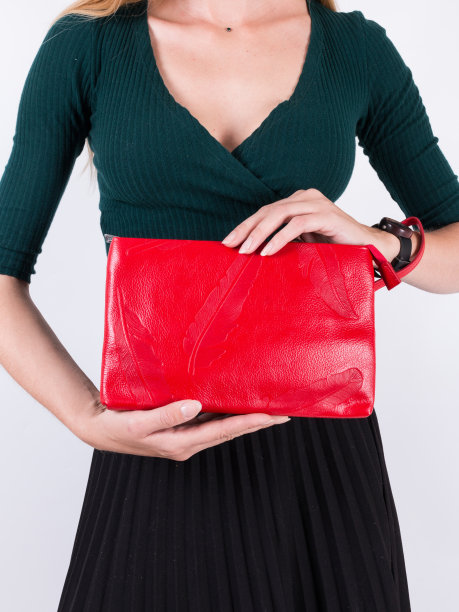 红衣图案优雅美人