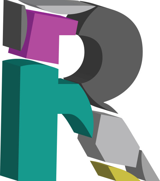 r字母菱形logo