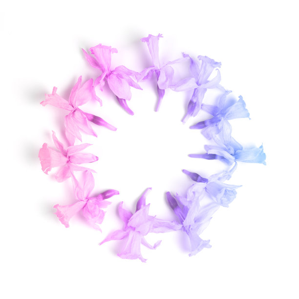 绿黄渐变圆形花纹图案