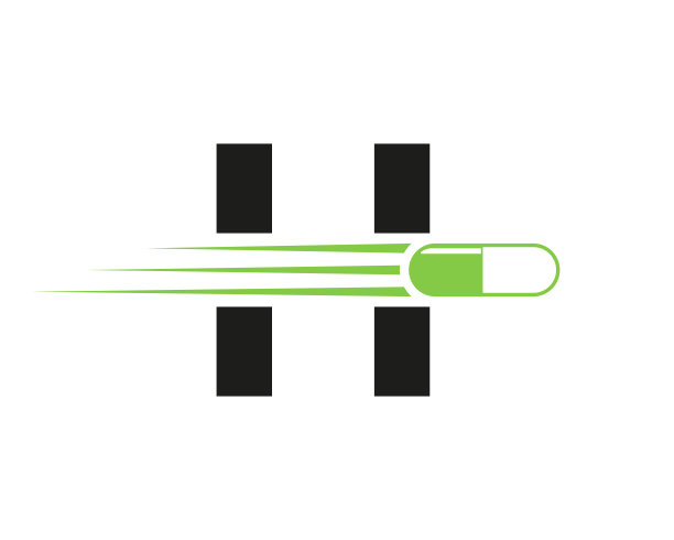 h健康保健医药logo设计