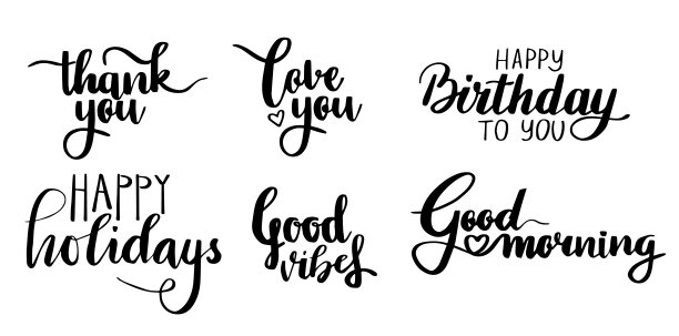 手写字体手提袋