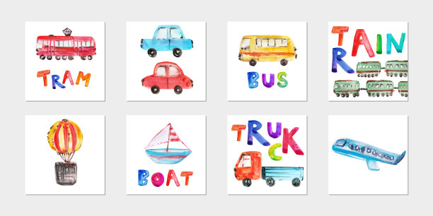 面包车文字背景素材