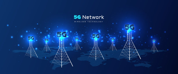 5g高速网络蓝色科技海报