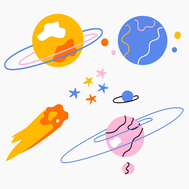 蓝色星球logo星空标志设计