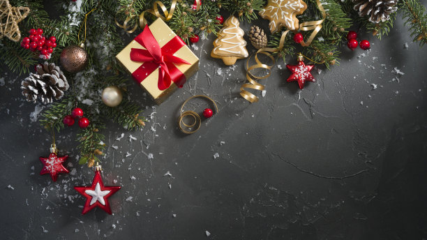 复古装饰品,红色和金色颜色