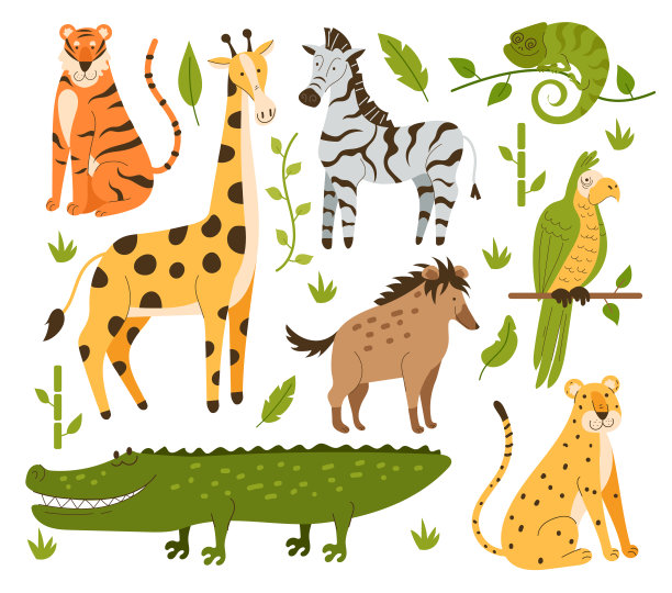 简约风格卡通树木插画