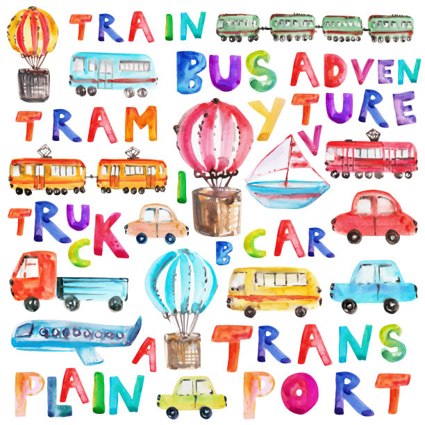 面包车文字背景素材