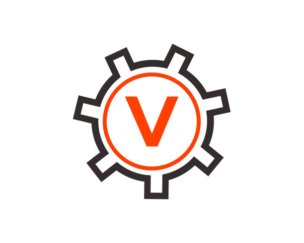 v字母机械工业logo