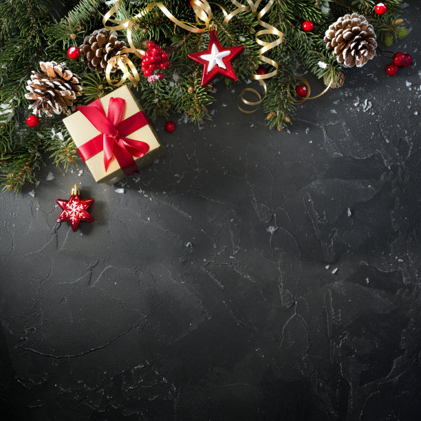 复古装饰品,红色和金色颜色