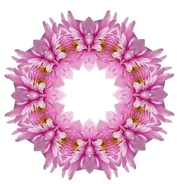 精美复古风圆形几何花纹