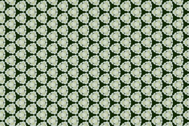绿色精美圆形花纹图案