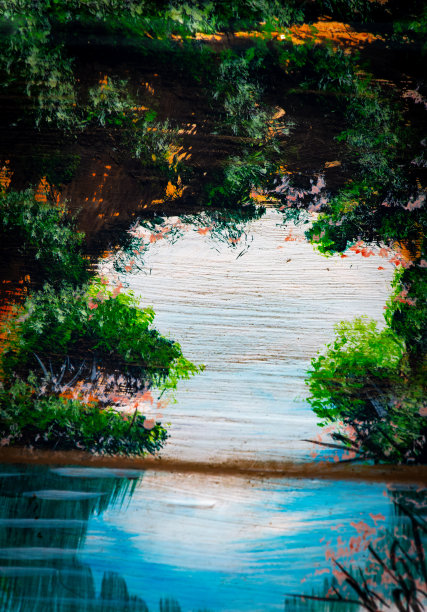 现代山水无框画