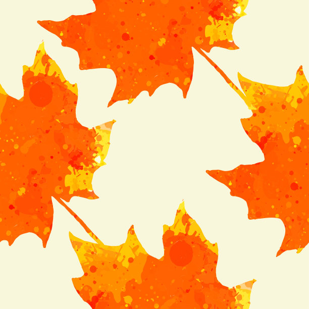 多彩枫叶无缝图案矢量背景