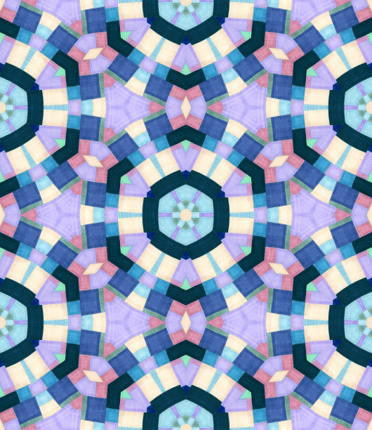 紫蓝几何花纹无缝图案