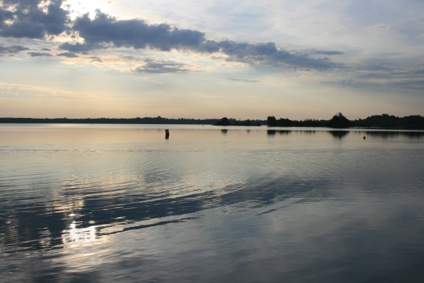 湖,波纹,宁静