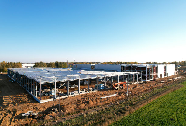 钢结构厂房鸟瞰图