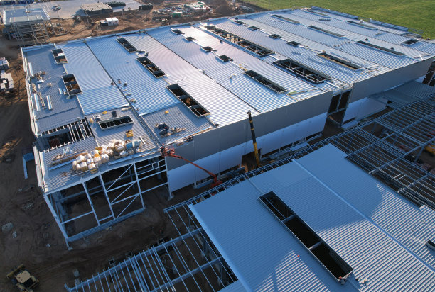 钢结构厂房鸟瞰图