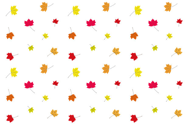多彩枫叶无缝图案矢量背景