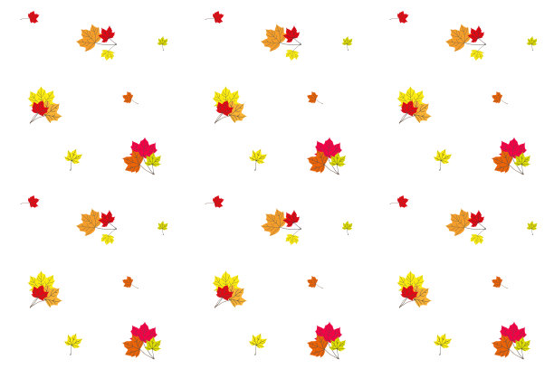 多彩枫叶无缝图案矢量背景