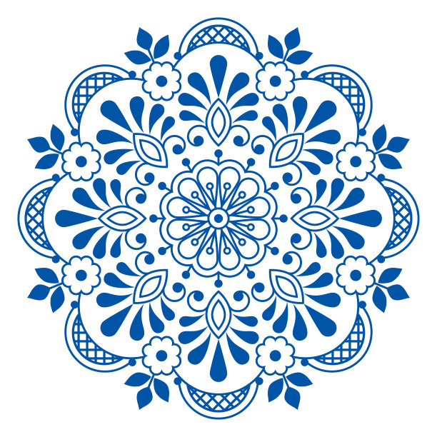 田园风格复古花纹印花